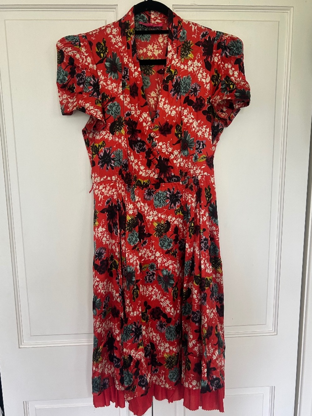 Betsey Johnson red silk dress size 8